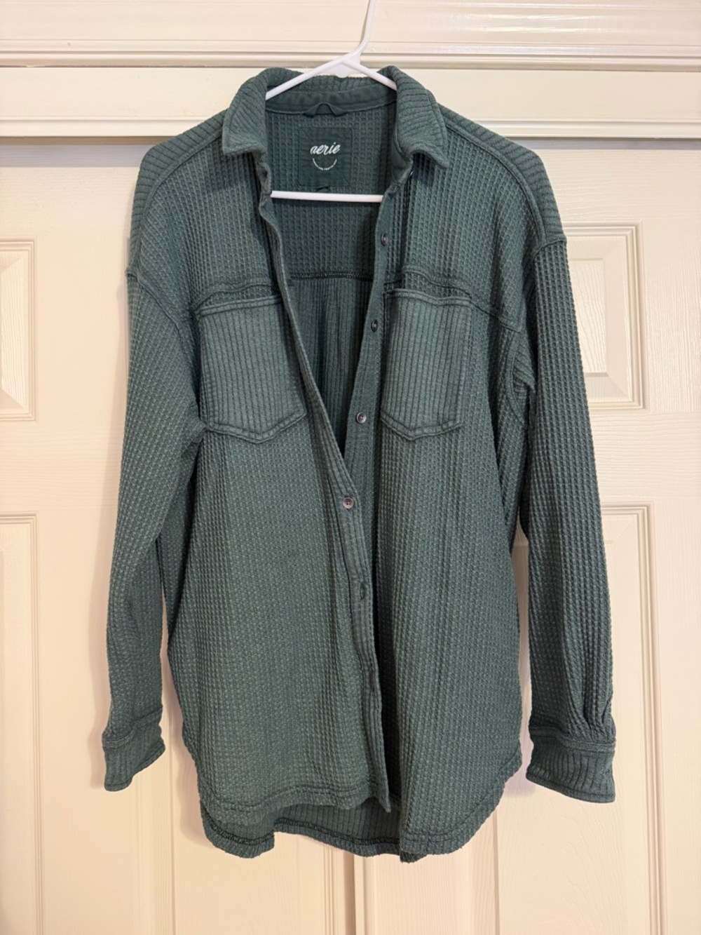 Aerie LumberJane Waffle Knit Oversized Jacket